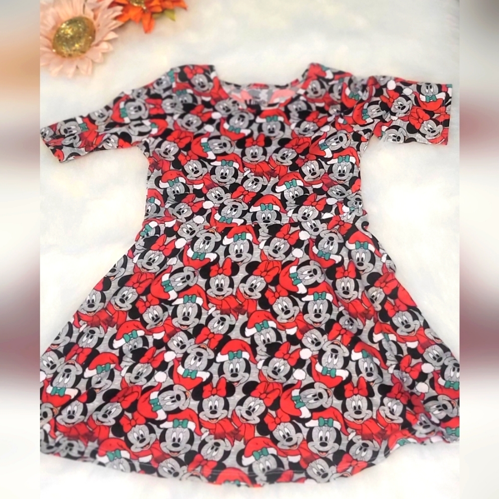 🌸Disney girl's minie mouse christmas dress size 6/6x